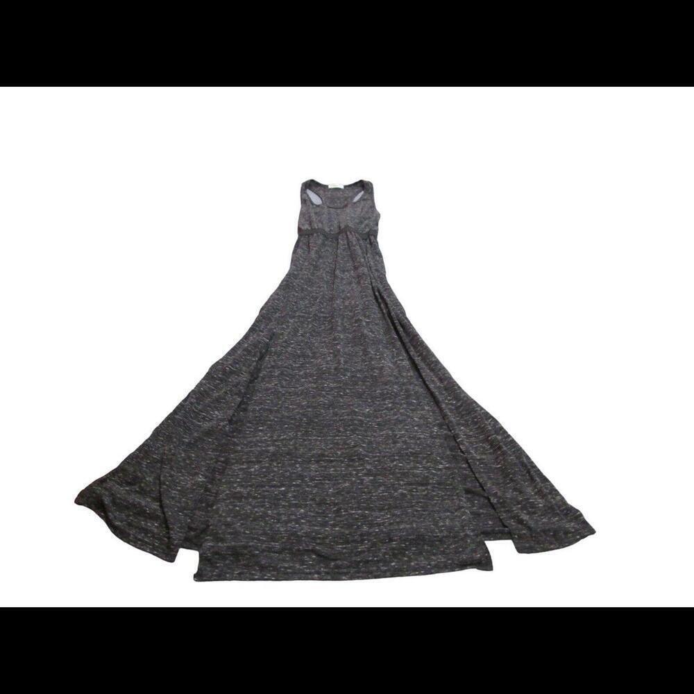 Ginger G Womens Jumper Maxi Dress Charcoal Gray Long Slits Size Small​​​